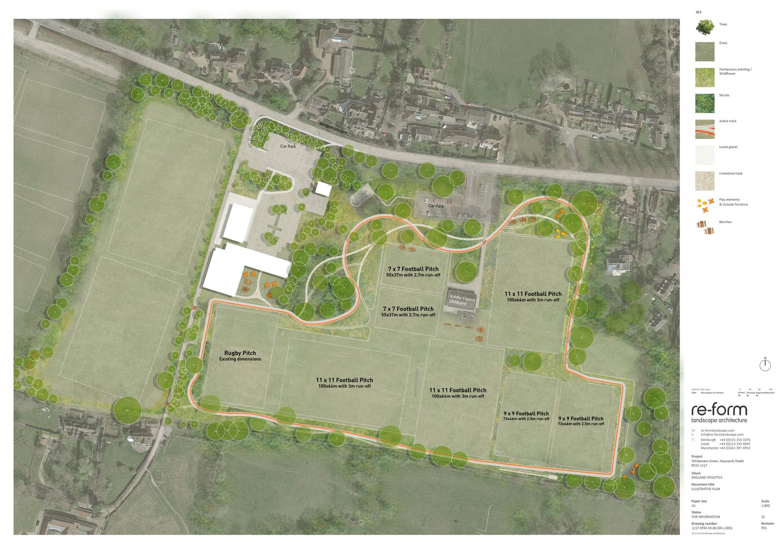 Illustrative plan for the proposed Whitemans Green Active Track